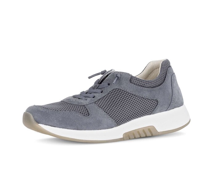 Gabor Damen  Sneaker Low Blau - Materialmix Leder/Lederimitat