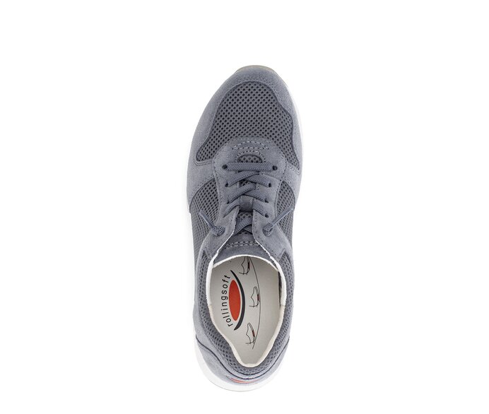 Gabor Damen  Sneaker Low Blau - Materialmix Leder/Lederimitat