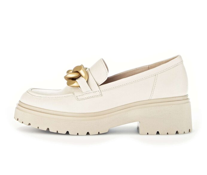 Gabor Damen Loafer Beige - Glattleder