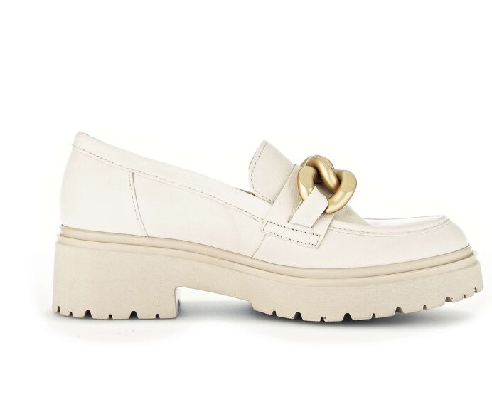 Gabor Damen  Loafer Beige - Glattleder