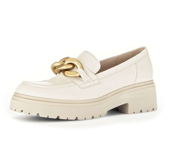Gabor Damen  Loafer Beige - Glattleder