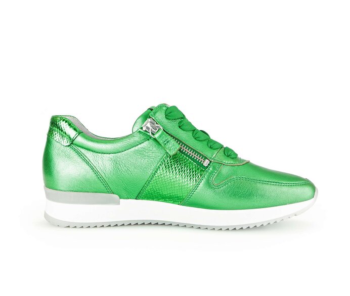 Gabor Damen  Sneaker Low Grün - Materialmix Leder