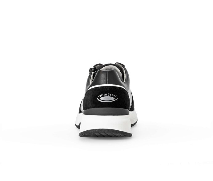 Gabor Herren Rollingsoft Sneaker Low Schwarz - Materialmix Leder