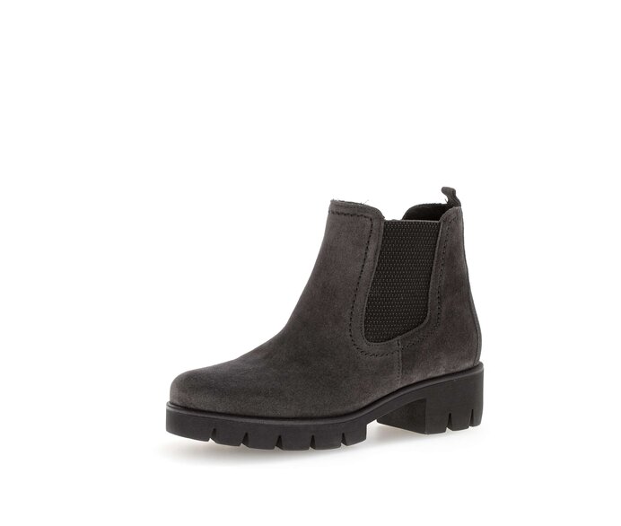 Gabor Damen  Chelsea Boot Grau - Rauleder