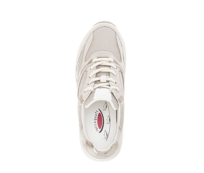Gabor Damen  Sneaker Low Beige - Materialmix Leder/Lederimitat