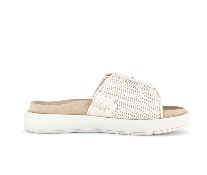 Gabor Damen  Pantolette Beige - Materialmix Leder/Lederimitat