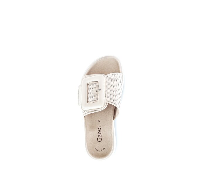 Gabor Damen  Pantolette Beige - Materialmix Leder/Lederimitat