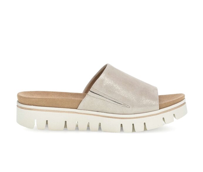 Gabor Damen  Pantolette Beige - Effektleder