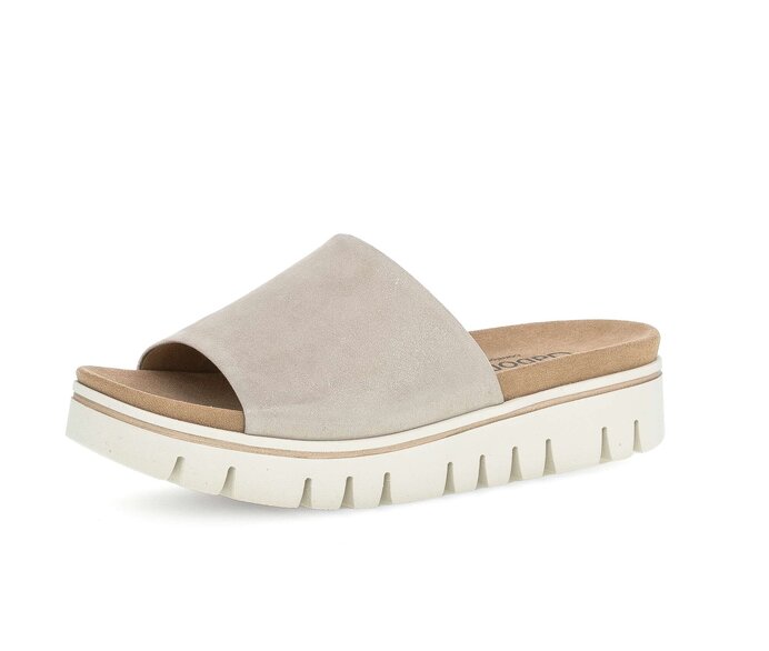 Gabor Damen  Pantolette Beige - Effektleder