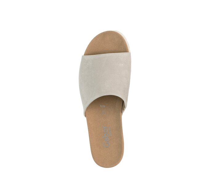 Gabor Damen  Pantolette Beige - Effektleder