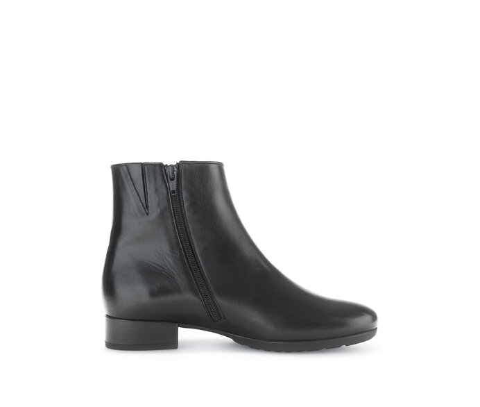 Gabor Damen  Elegante Stiefelette Schwarz - Glattleder