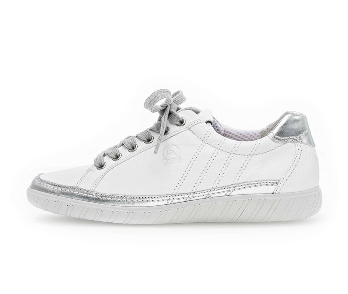 Gabor Damen Sneaker Low Weiß - Materialmix Leder