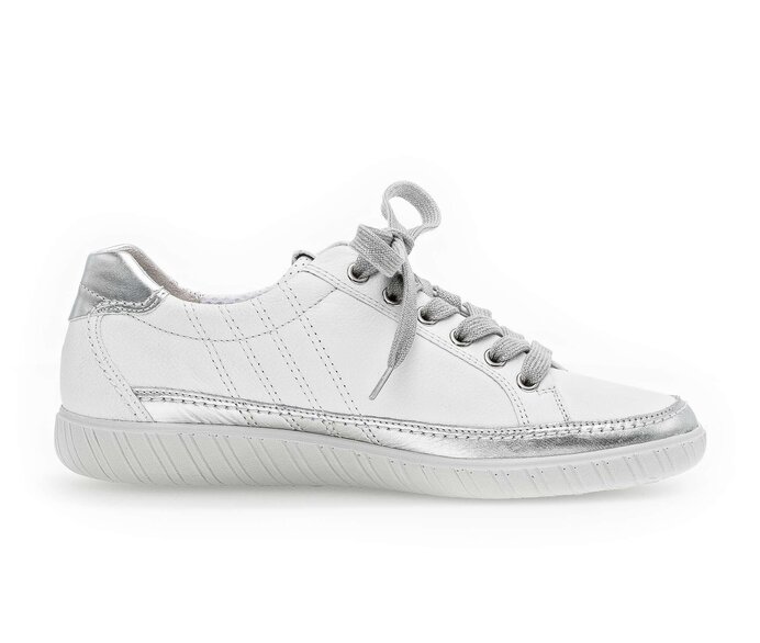 Gabor Damen  Sneaker Low Weiß - Materialmix Leder