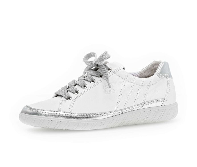 Gabor Damen  Sneaker Low Weiß - Materialmix Leder