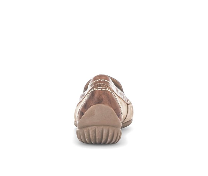 Gabor Damen  Mokassin Beige - Materialmix Leder