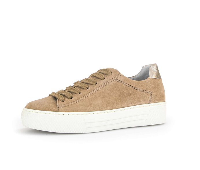 Gabor Damen  Sneaker Low Beige - Materialmix Leder/Lederimitat