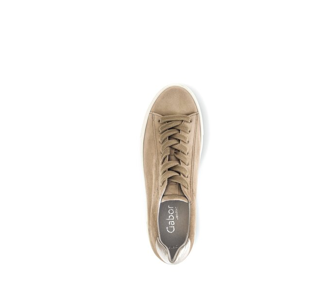 Gabor Damen  Sneaker Low Beige - Materialmix Leder/Lederimitat