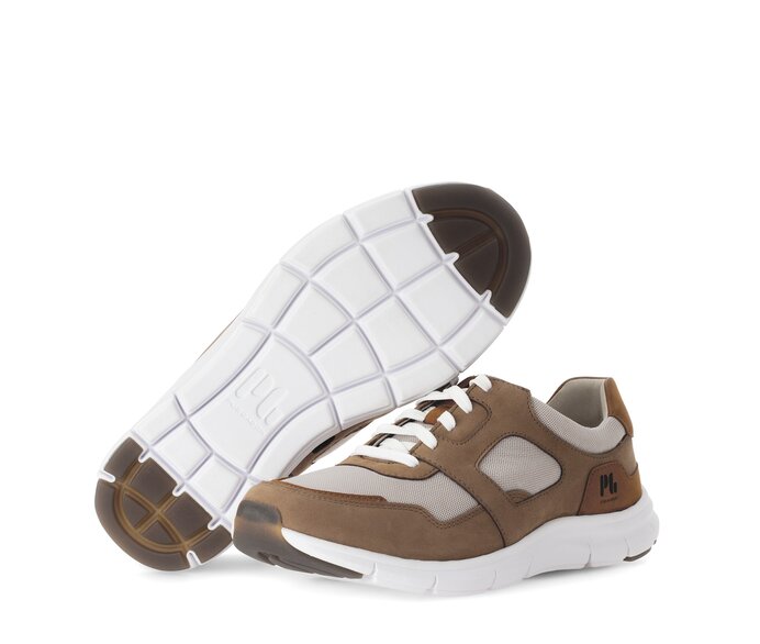 Pius Gabor Herren Sneaker Low Braun - Materialmix Leder/Textil