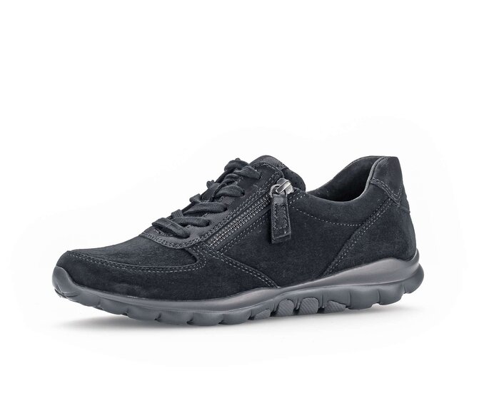 Gabor Damen  Sneaker Low Schwarz - Materialmix Leder