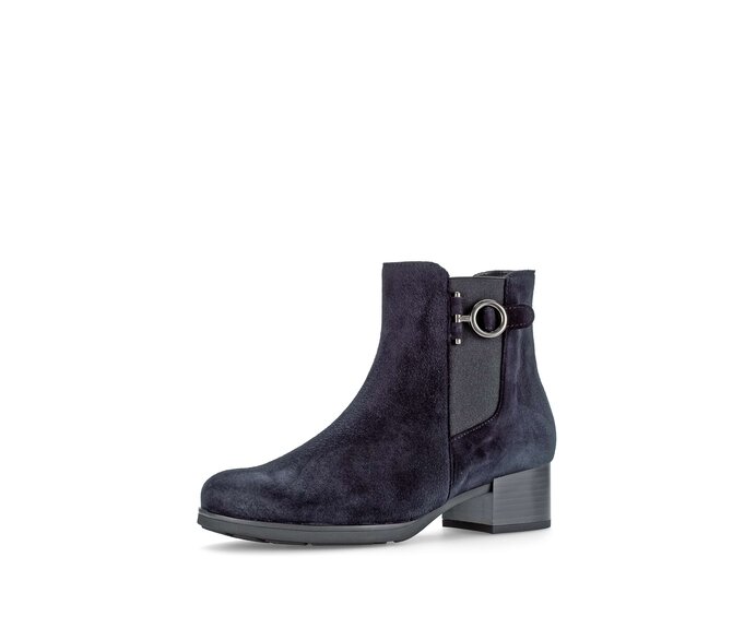 Gabor Damen  Chelsea Boot Blau - Rauleder