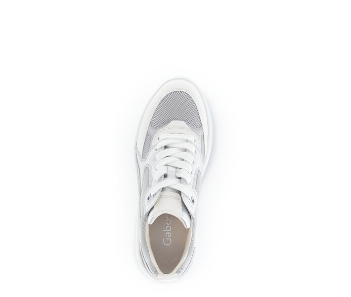 Gabor Damen  Sneaker Low Grau - Materialmix Leder/Lederimitat