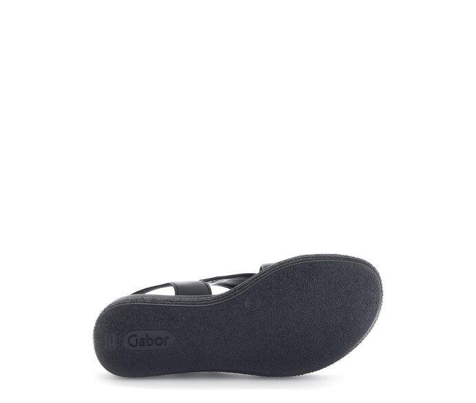 Gabor Damen  Plateau Sandale Schwarz - Glattleder