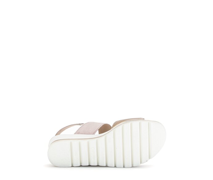 Gabor Damen  Keilsandalette Rosa - Materialmix Leder
