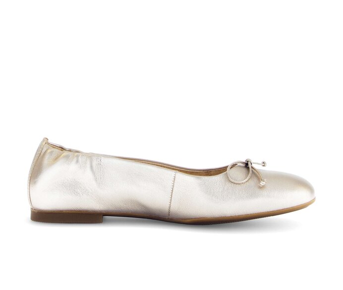Gabor Damen  Eleganter Ballerina Gold - Effektleder