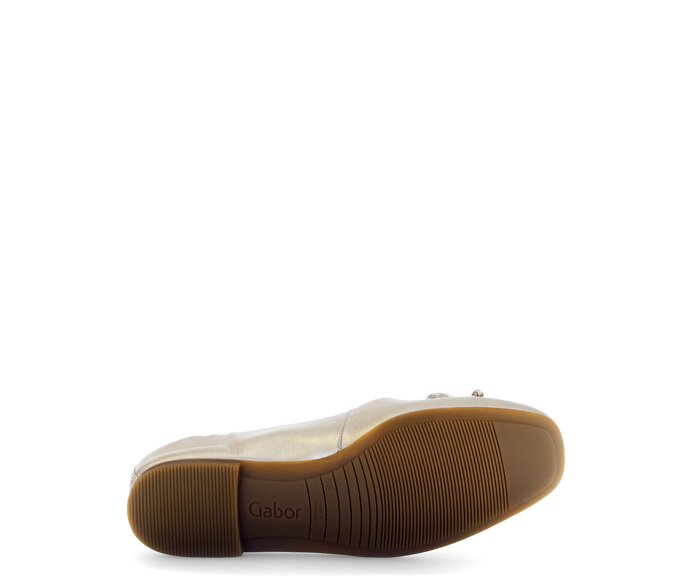 Gabor Damen  Eleganter Ballerina Gold - Effektleder