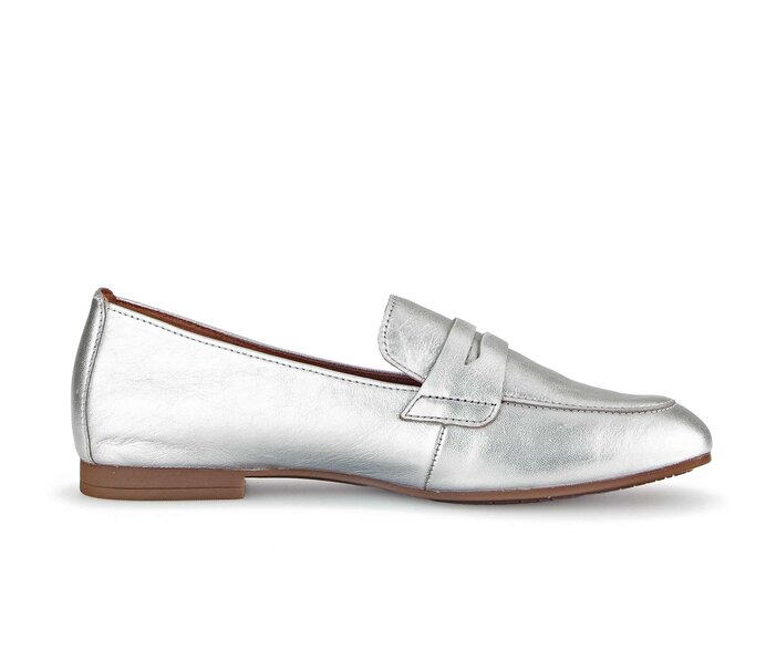 Gabor Damen  Slipper Silber - Effektleder