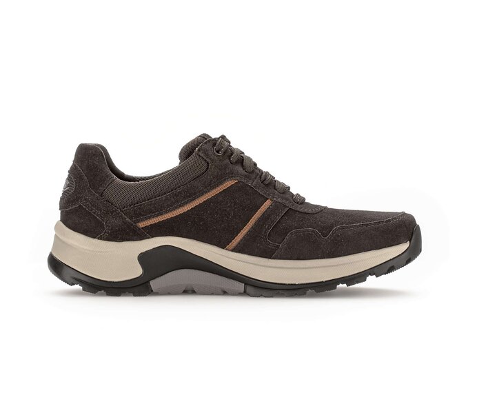 Gabor Herren Rollingsoft Sneaker Low Braun - Materialmix Leder/Textil