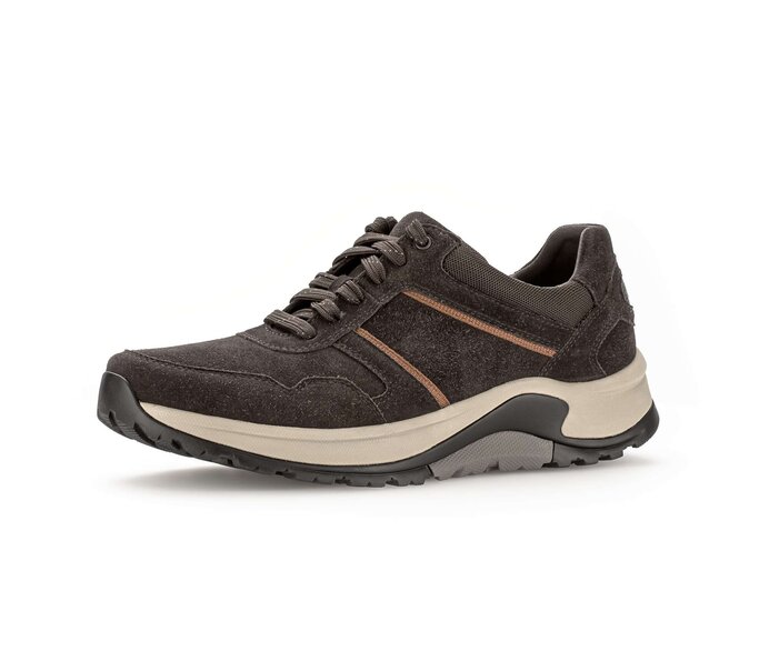 Gabor Herren Rollingsoft Sneaker Low Braun - Materialmix Leder/Textil