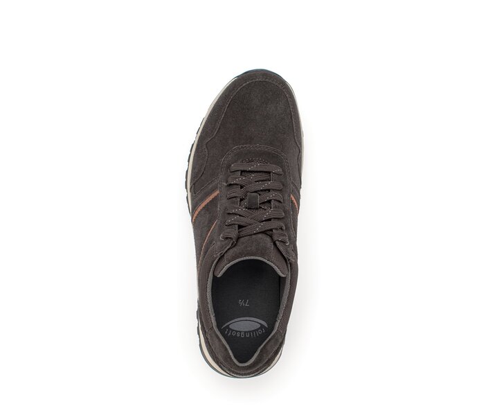 Gabor Herren Rollingsoft Sneaker Low Braun - Materialmix Leder/Textil