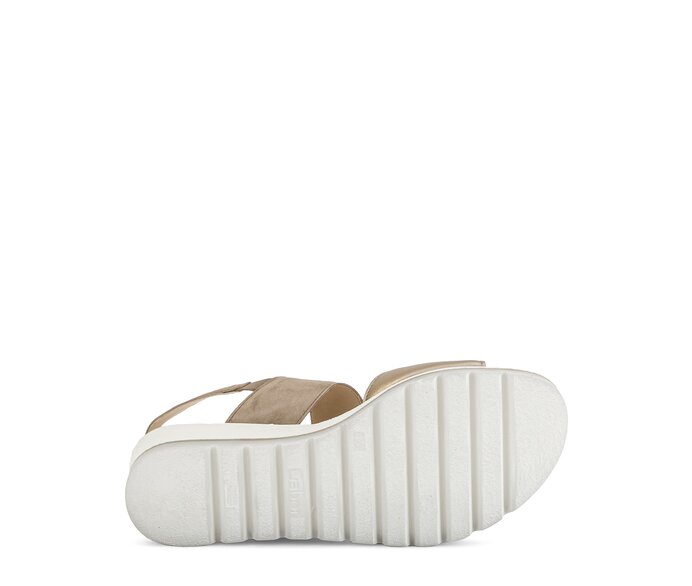 Gabor Damen  Plateau Sandale Beige - Materialmix Leder