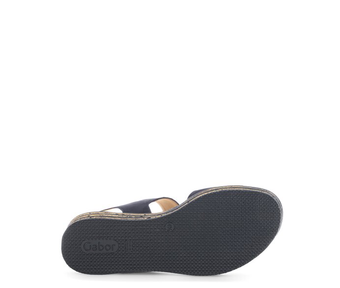 Gabor Damen  Plateau Sandale Blau - Rauleder