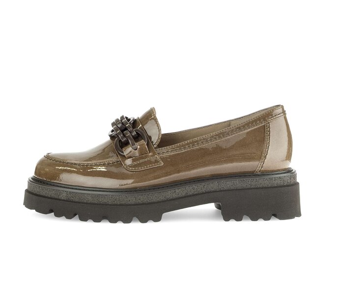 Gabor Damen Loafer Braun - Lackleder