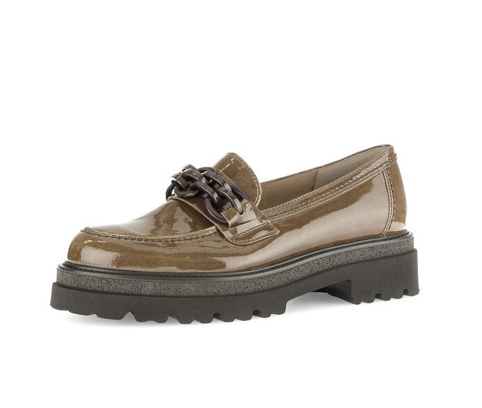 Gabor Damen  Loafer Braun - Lackleder