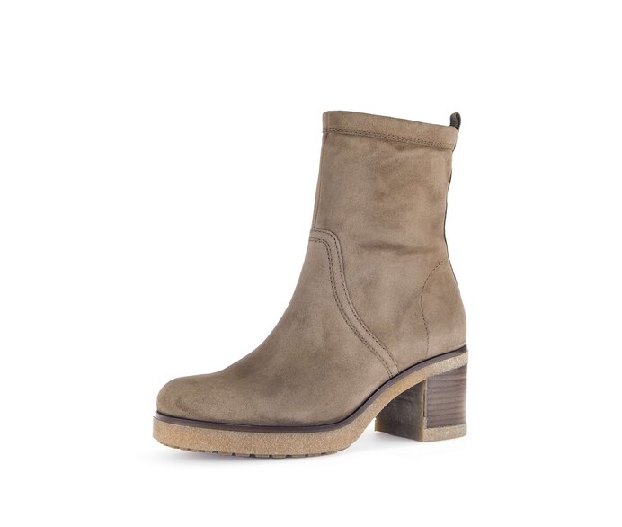 Gabor Damen  Plateau Stiefelette Braun - Rauleder