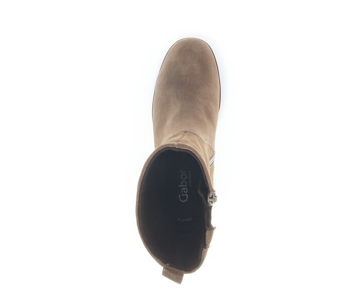 Gabor Damen  Plateau Stiefelette Braun - Rauleder