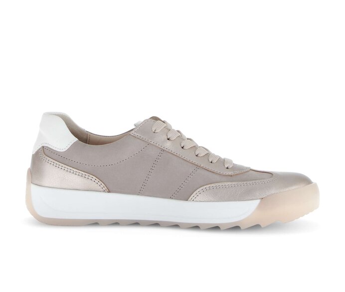 Gabor Damen  Sneaker Low Gold - Materialmix Leder