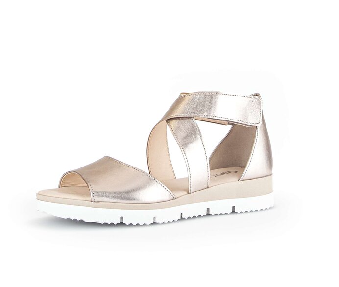 Gabor Damen  Riemchensandale Gold - Effektleder