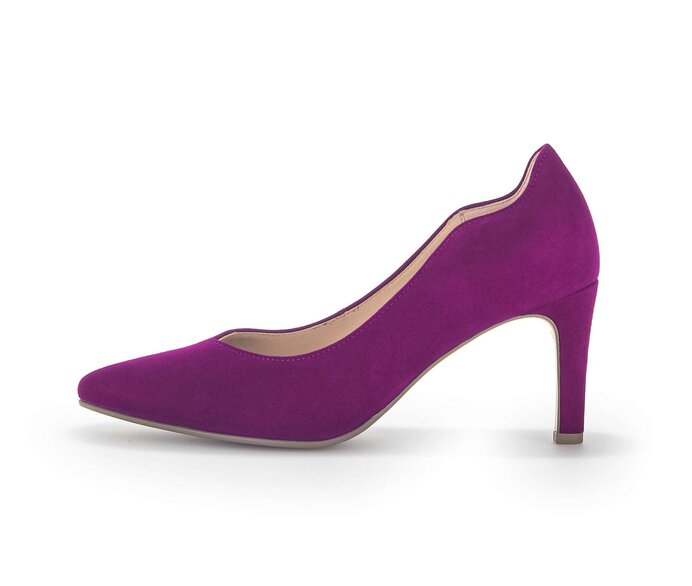 Gabor Damen Eleganter Pumps Lila - Rauleder