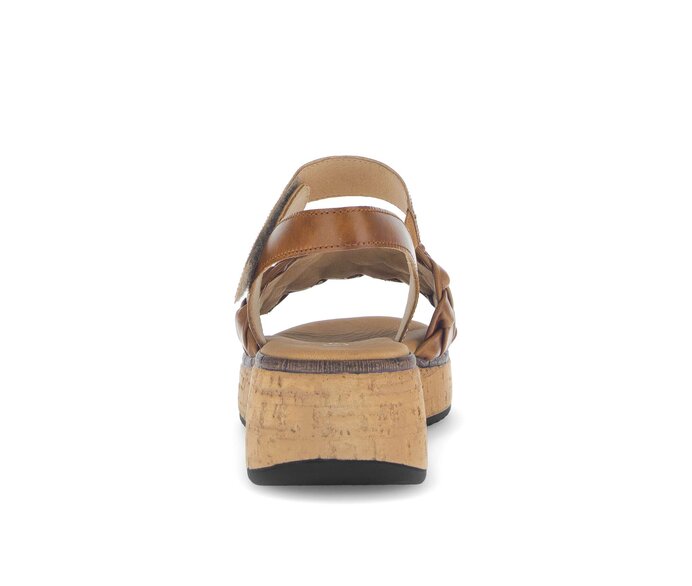 Gabor Damen  Plateau Sandale Braun - Glattleder