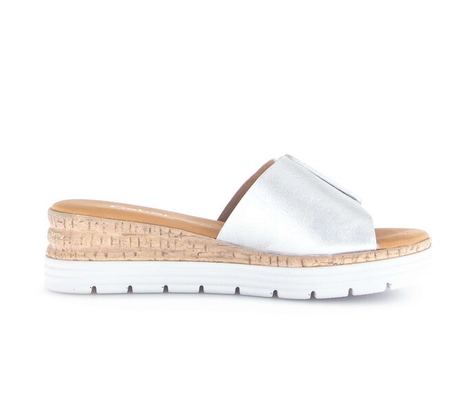 Gabor Damen  Pantolette Silber - Effektleder