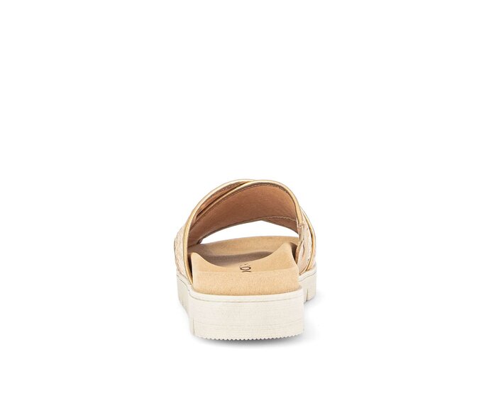 Gabor Damen  Pantolette Beige - Materialmix Leder/Lederimitat
