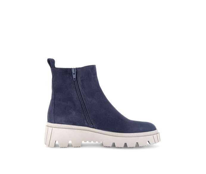 Gabor Damen  Plateau Stiefelette Blau - Rauleder