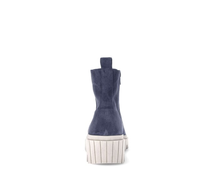 Gabor Damen  Plateau Stiefelette Blau - Rauleder
