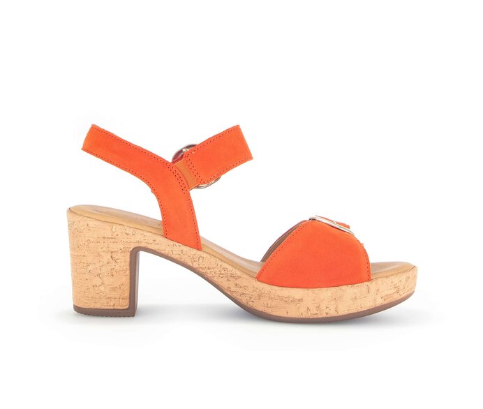 Gabor Damen  Plateau Sandale Orange - Rauleder