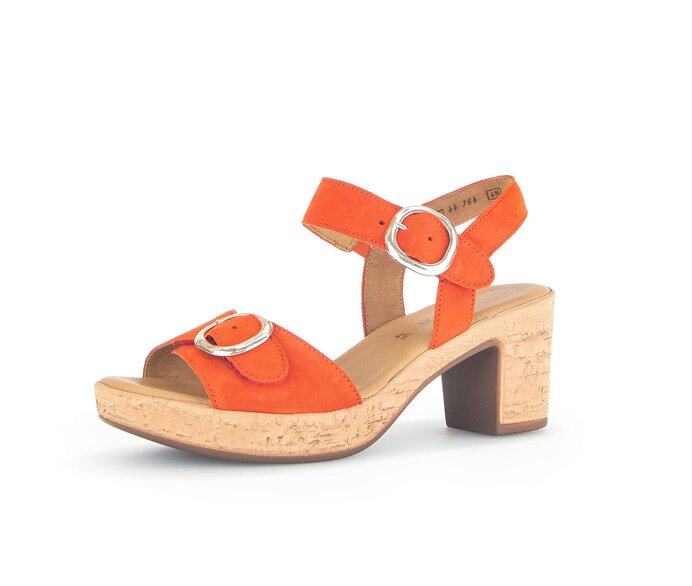 Gabor Damen  Plateau Sandale Orange - Rauleder