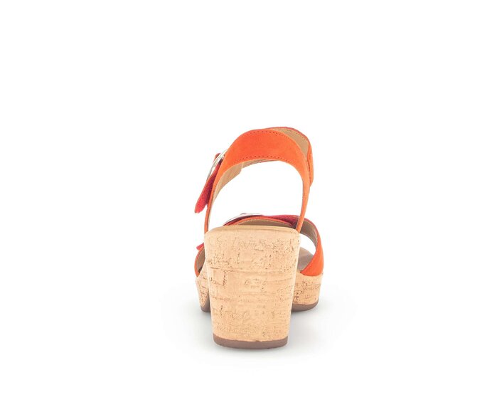 Gabor Damen  Plateau Sandale Orange - Rauleder